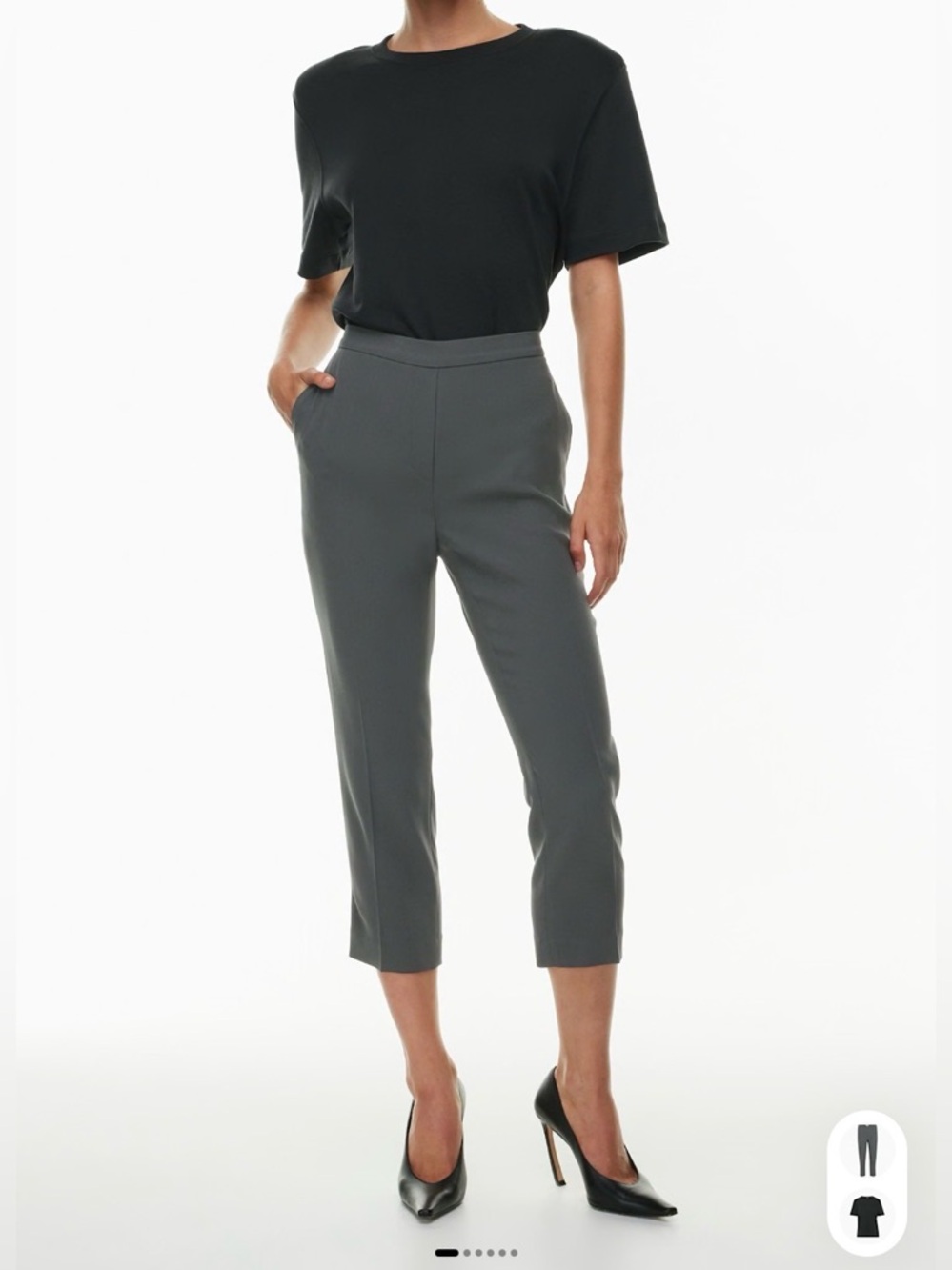 BABATON aritzia conan crop pants size 6- grey